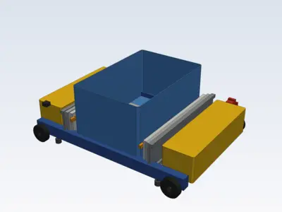 3D-модель складского шаттла для коробов в STEP под Inventor