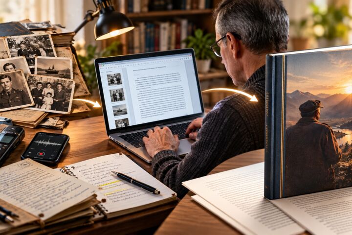 Создам полноценную книгу по вашим воспоминаниям, интервью и архивным материалам.