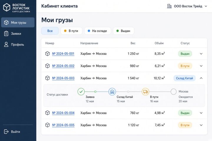 CRM для логистической компании (карго)