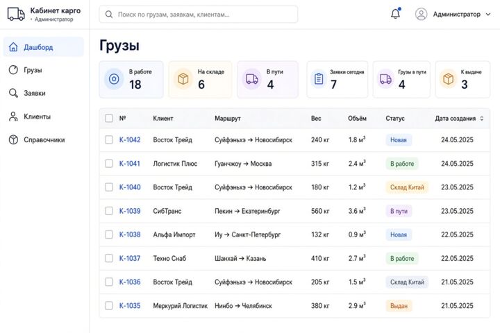 CRM для логистической компании (карго)