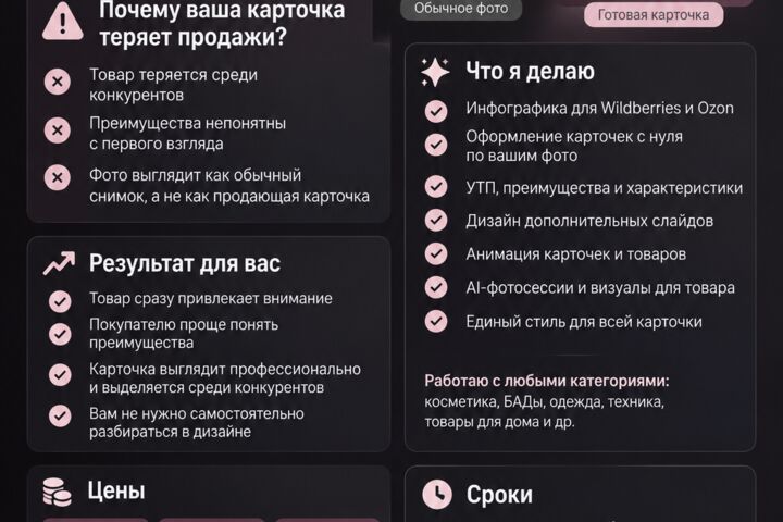 Делаю карточки для маркет Плейсов