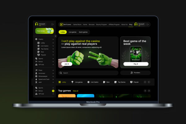 NotCasino — Casino Platform UI/UX Design