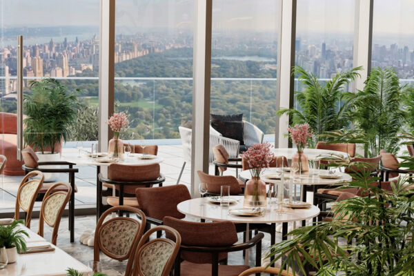 Визуализация интерьера панорамного ресторана / Restaurant Interior