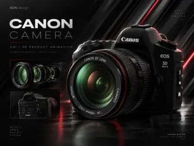 Canon Camera — CGI / 3D Product Animation
