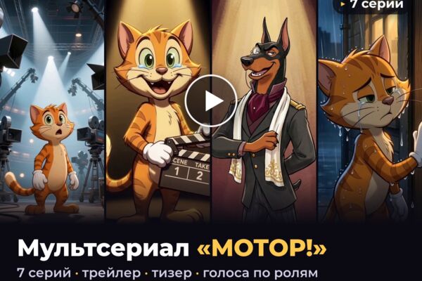 ИИ-мультсериал «МОТОР!» для сервиса «Камера, Мотор!»: 7 серий, трейлер, тизер