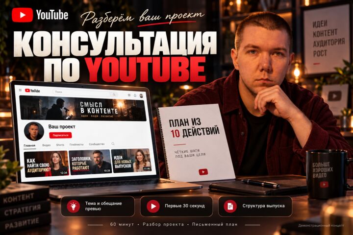 Консультация продюсера по YouTube и развитию канала