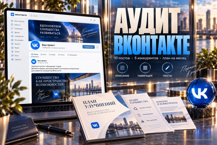 Проведу аудит и оптимизацию сообщества ВКонтакте