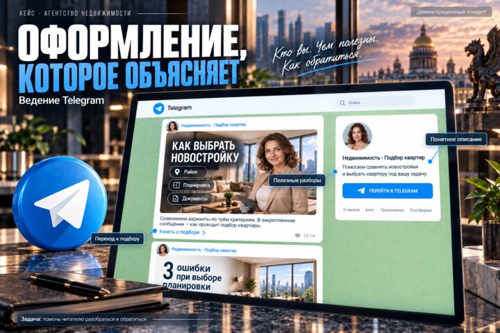 Ведение Telegram-канала на месяц с продюсером