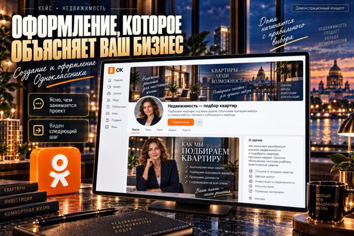 Создам и оформлю группу в Одноклассниках