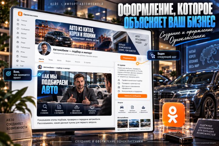 Создам и оформлю группу в Одноклассниках