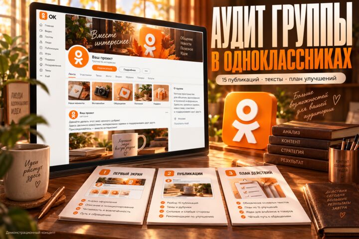 Проведу аудит и оптимизацию группы в Одноклассниках
