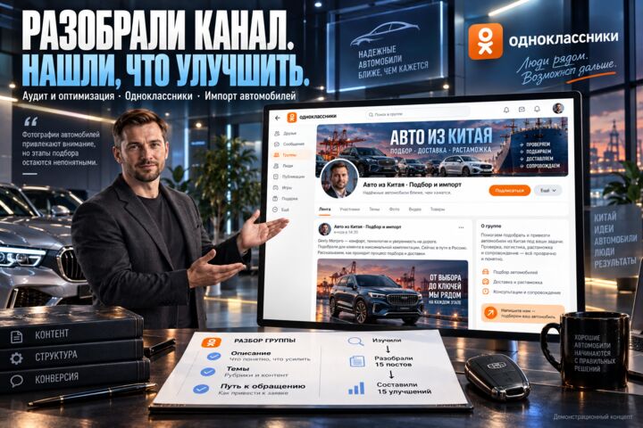 Проведу аудит и оптимизацию группы в Одноклассниках