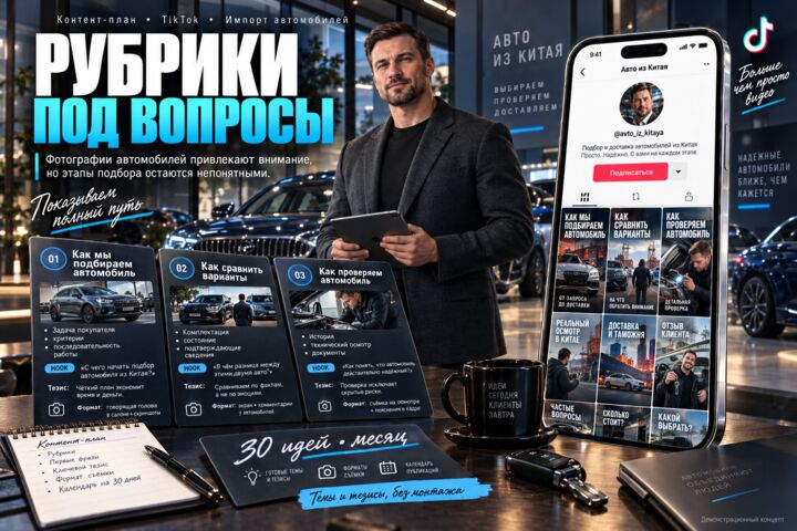 Составлю контент-план TikTok на 30 коротких видео