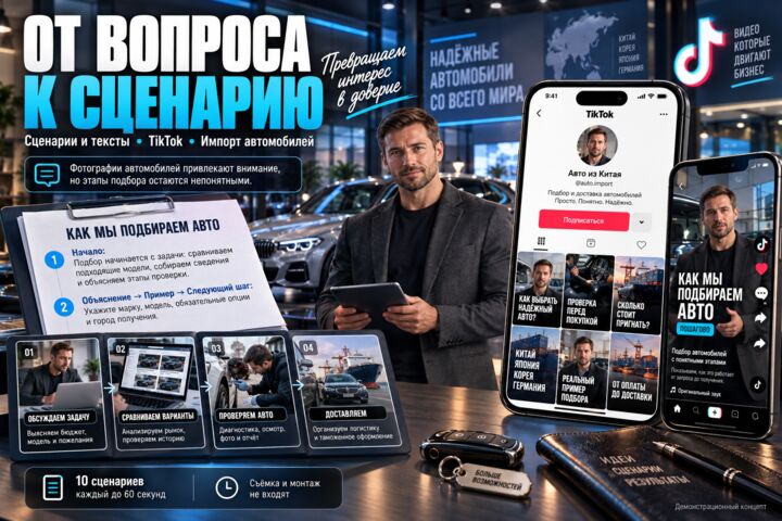 Напишу десять сценариев коротких видео для TikTok