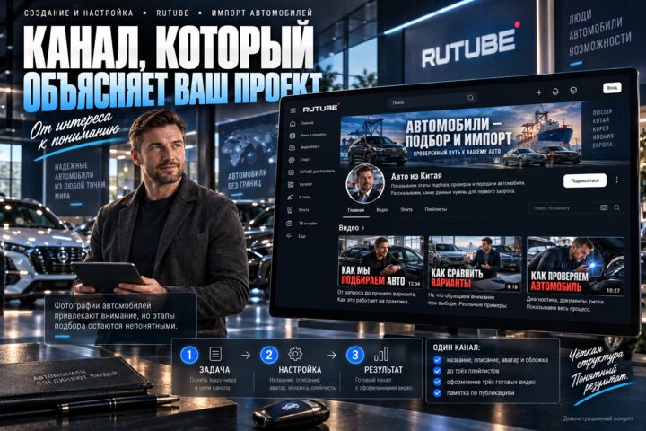 Создам и настрою канал RUTUBE для вашего проекта