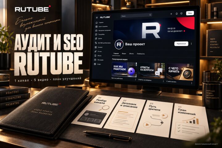Проведу аудит RUTUBE и оптимизацию пяти видео
