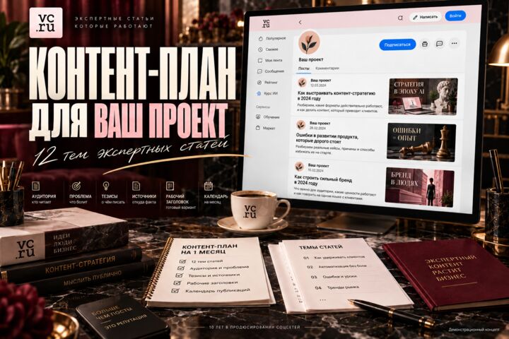 Разработаю контент-план блога на vc.ru