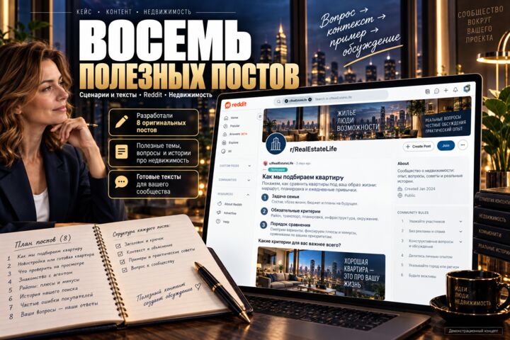 Напишу восемь содержательных постов для Reddit