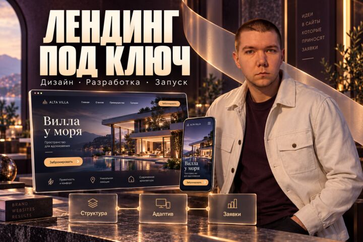 Сверстаю адаптивный лендинг до пяти блоков