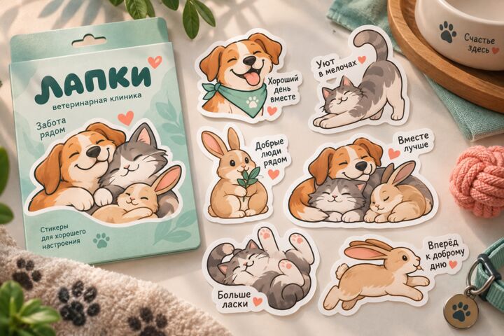 Нарисую 5 стикеров для Telegram в едином стиле