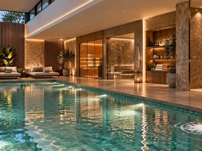 Дизайн SPA-зоны с бассейном в частном доме