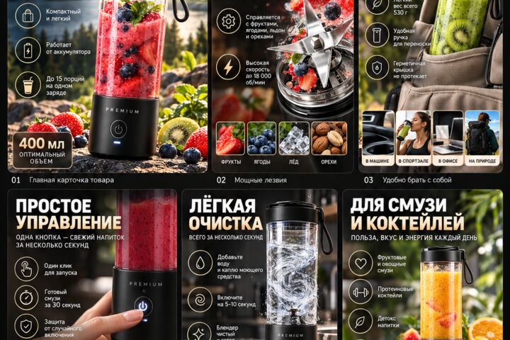Дизайн карточек товара для Wildberries и Ozon | Инфографика