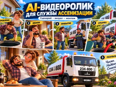 ИИ-Видеоролик для службы ассенизации из Ижевска