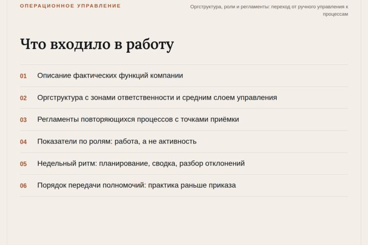 Оргструктура и регламенты: кто за что отвечает и как это проверить