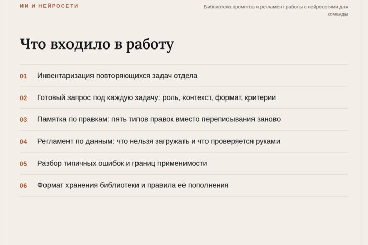 Библиотека промптов для команды: одинаковый результат у всех