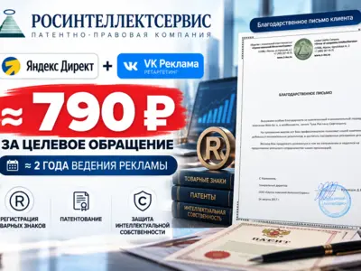 Яндекс Директ для РосИнтеллектСервис — заявки ≈ 790 ₽