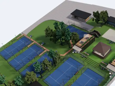 Ландшафтный дизайн и 3D-визуализация падел-центра