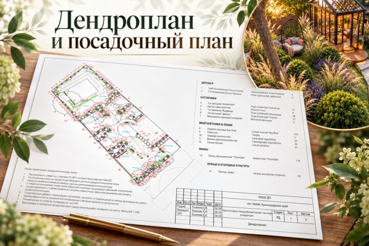 Посадочный проект участка: дендроплан и посадочный план