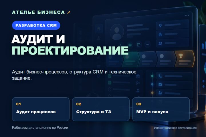 Разработаю CRM с ролями, заявками и задачами под ваш бизнес