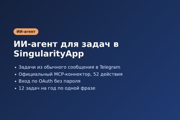 ИИ-агент в Telegram для задач SingularityApp через MCP