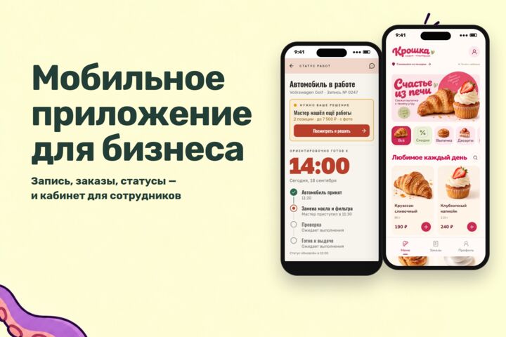 Мобильное приложение для бизнеса на Android и iOS: запись, заказы, кабинет
