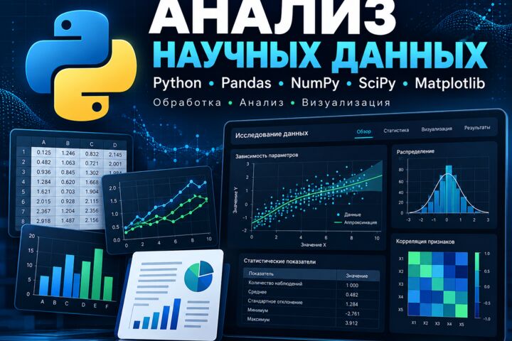 Обработка, анализ и визуализация научных данных на Python