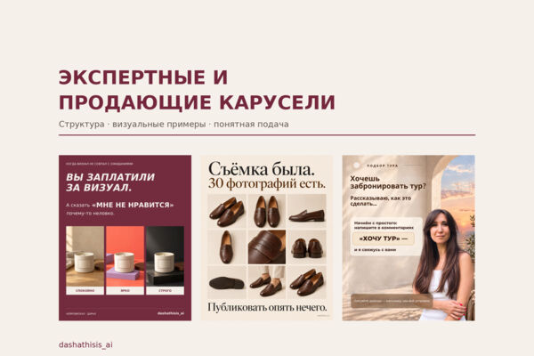 Экспертные и продающие карусели для брендов и услуг