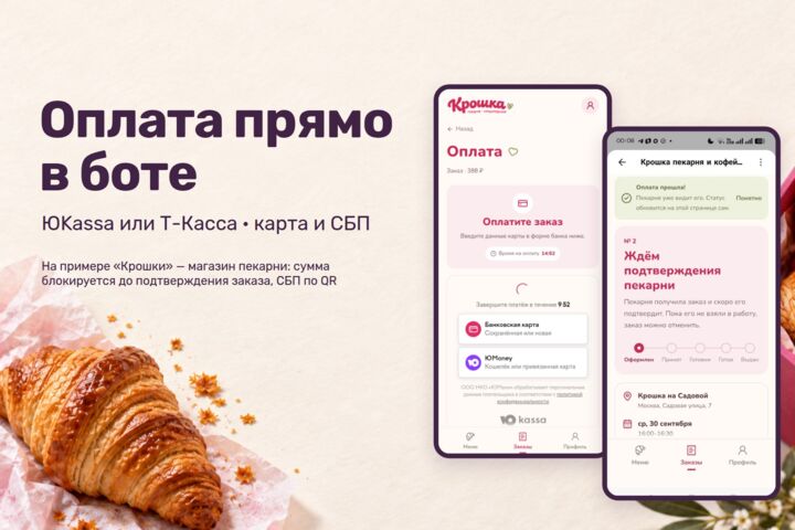 Подключу оплату к боту, мини-приложению или сайту: ЮKassa, Т-Касса, СБП