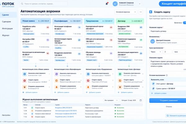 Автоматизация CRM и бизнес-процессов
