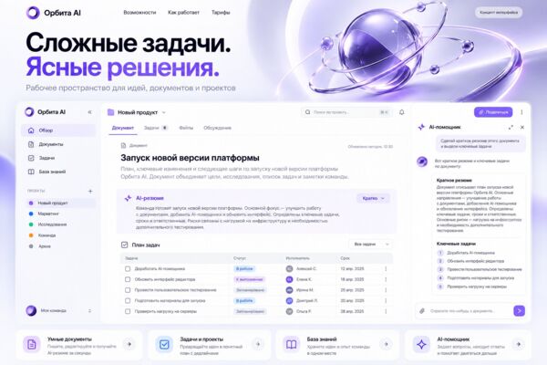 Разработка лендингов и сайтов для цифровых продуктов
