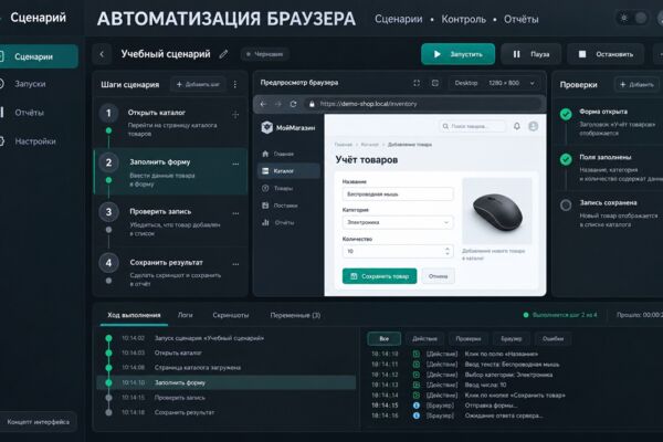 Разработка систем автоматизации браузера и рабочих процессов