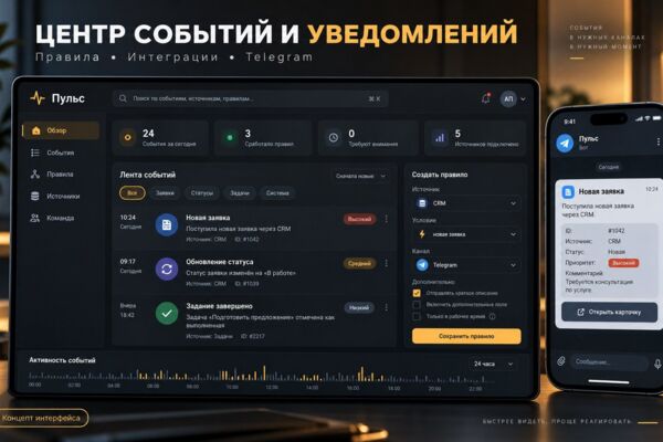 Разработка систем уведомлений и интеграций