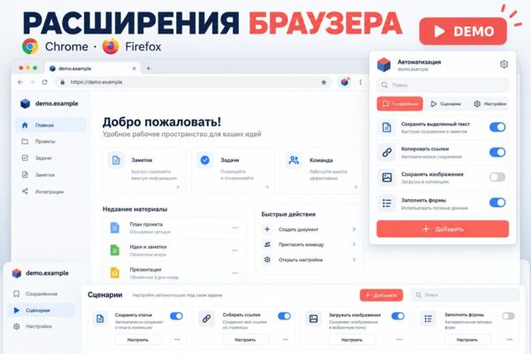 Разработка расширений Chrome и Firefox