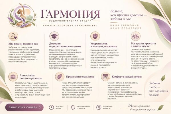 Коммерческое предложение оздоровительной студии