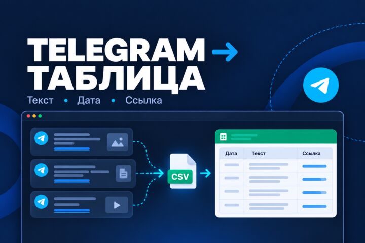 Парсинг Telegram: выгрузка сообщений канала в CSV-таблицу