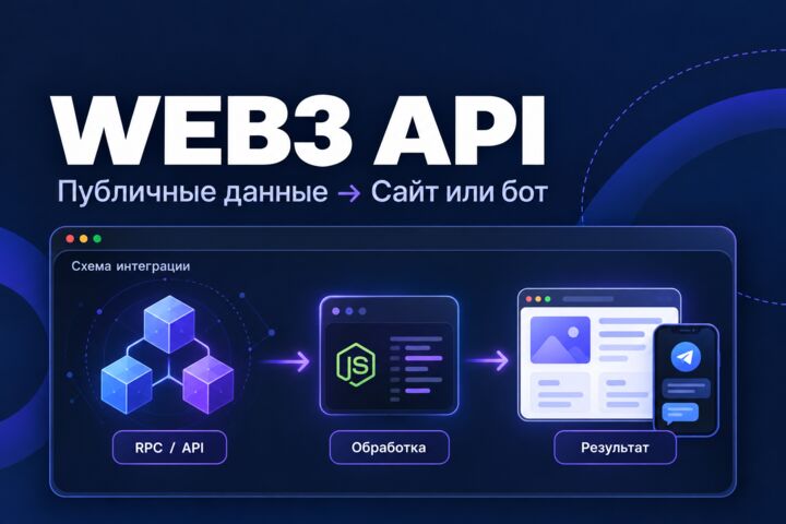 Web3 API: баланс или статус транзакции в сайте или боте