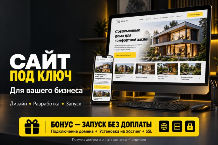 Разработка сайта под ключ для вашего бизнеса