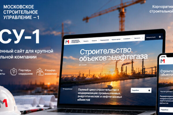 Разработка сайта для Московского строительного управления - 1