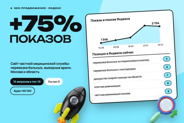 SEO-продвижение сайта частной медицинской службы: перевозка больных, выездные врачи