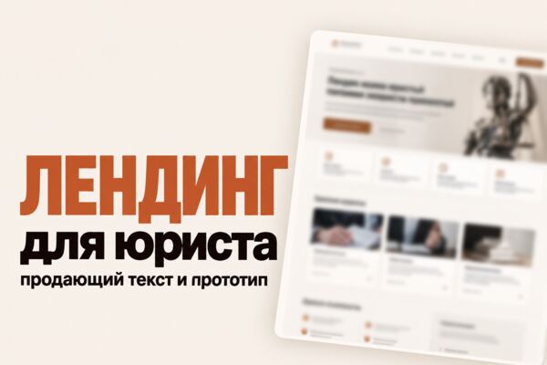 Продающий текст лендинга для юриста по сопровождению бизнеса: 10 направлений, квиз и прототип для дизайнера